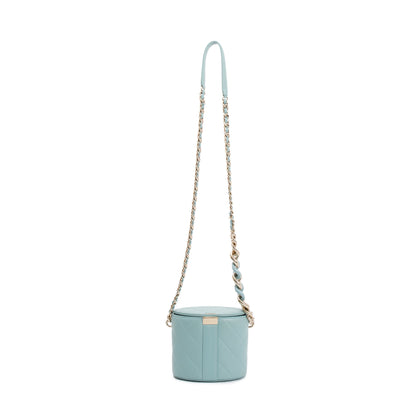 Chanel Turquoise Lambskin Leather Vanity Case on Chain