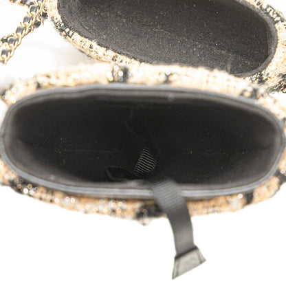 Chanel Tweed Chain Around Phone Holder