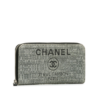 Chanel Tweed Deauville Continental Wallet