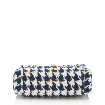 Chanel Tweed Houndstooth 19 Medium Flap Shoulder Bag