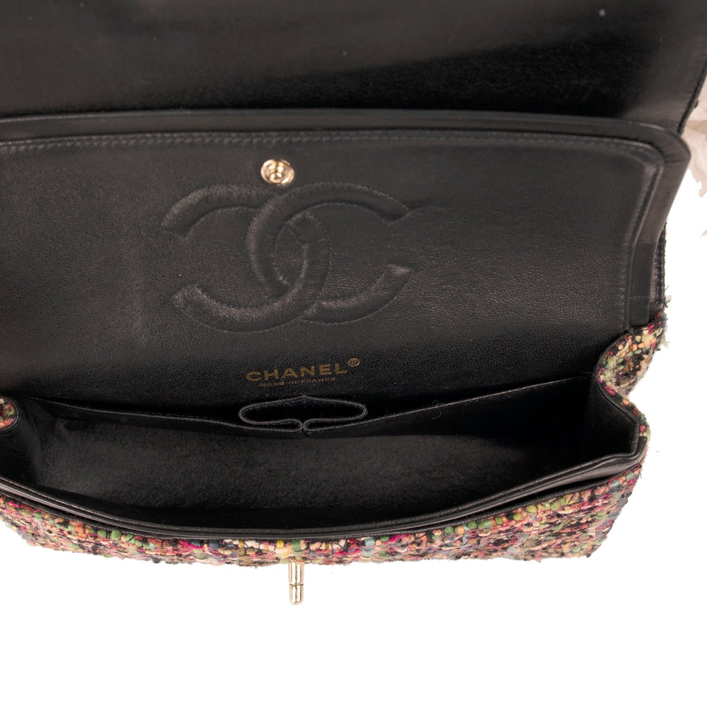 Chanel Tweed Medium Classic Double Flap Bag