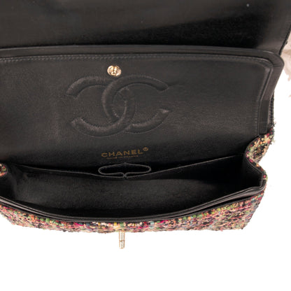 Chanel Tweed Medium Classic Double Flap Bag