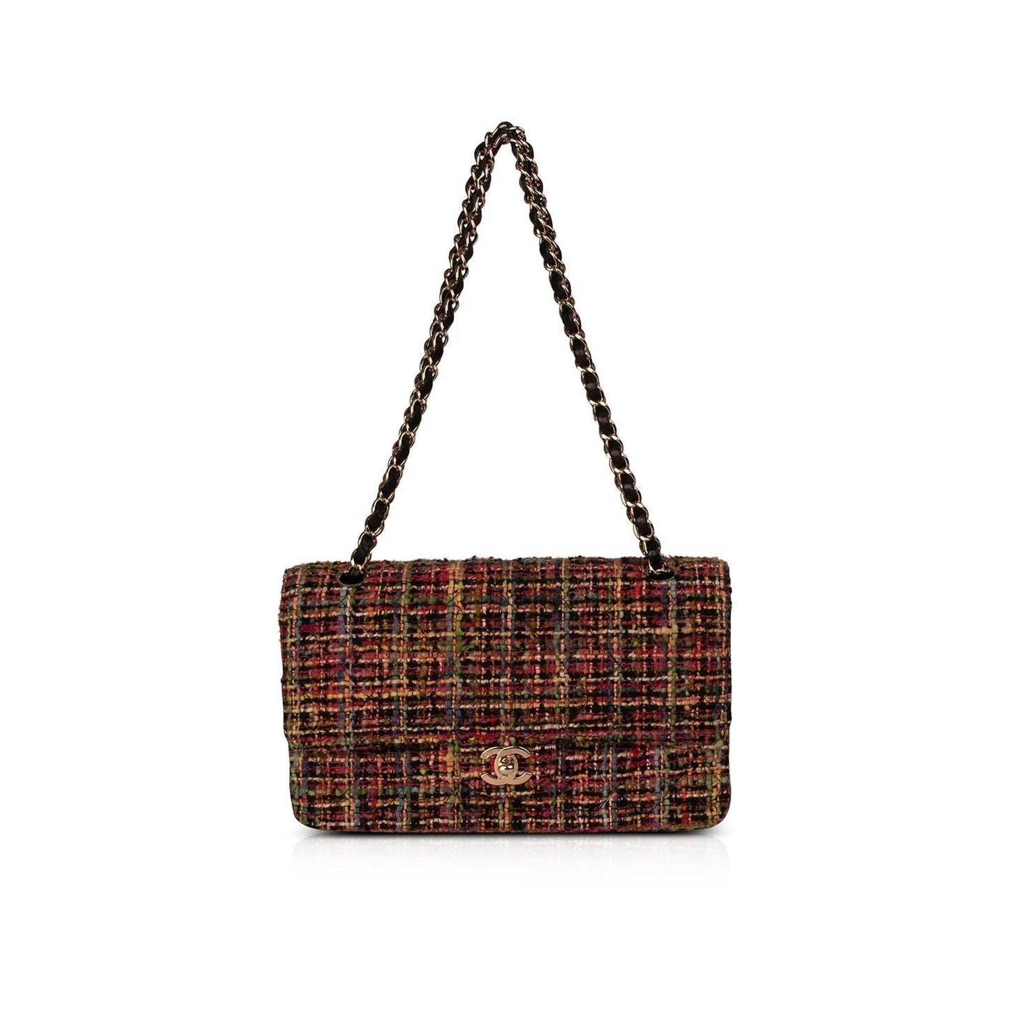 Chanel Tweed Medium Classic Double Flap Bag