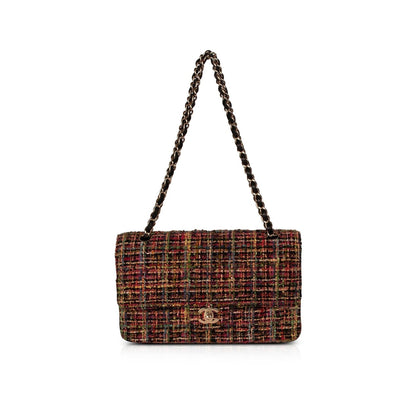 Chanel Tweed Medium Classic Double Flap Bag