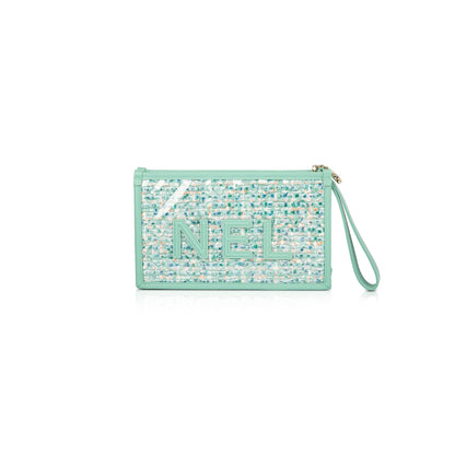 Chanel Tweed PVC Logo Pouch