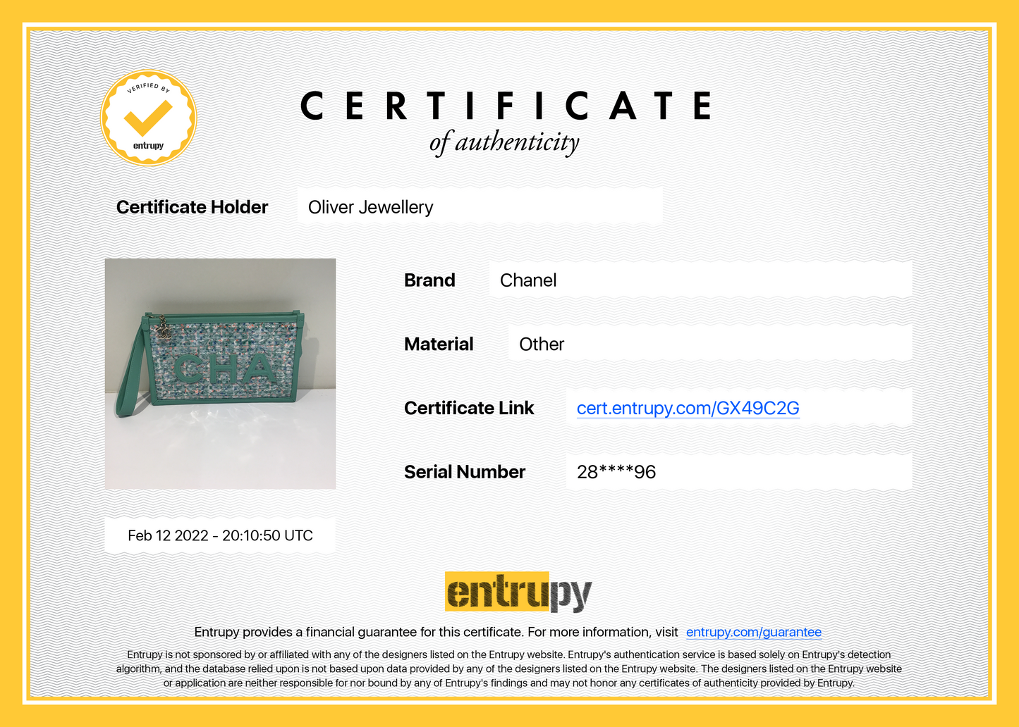 Chanel Tweed PVC Logo Pouch