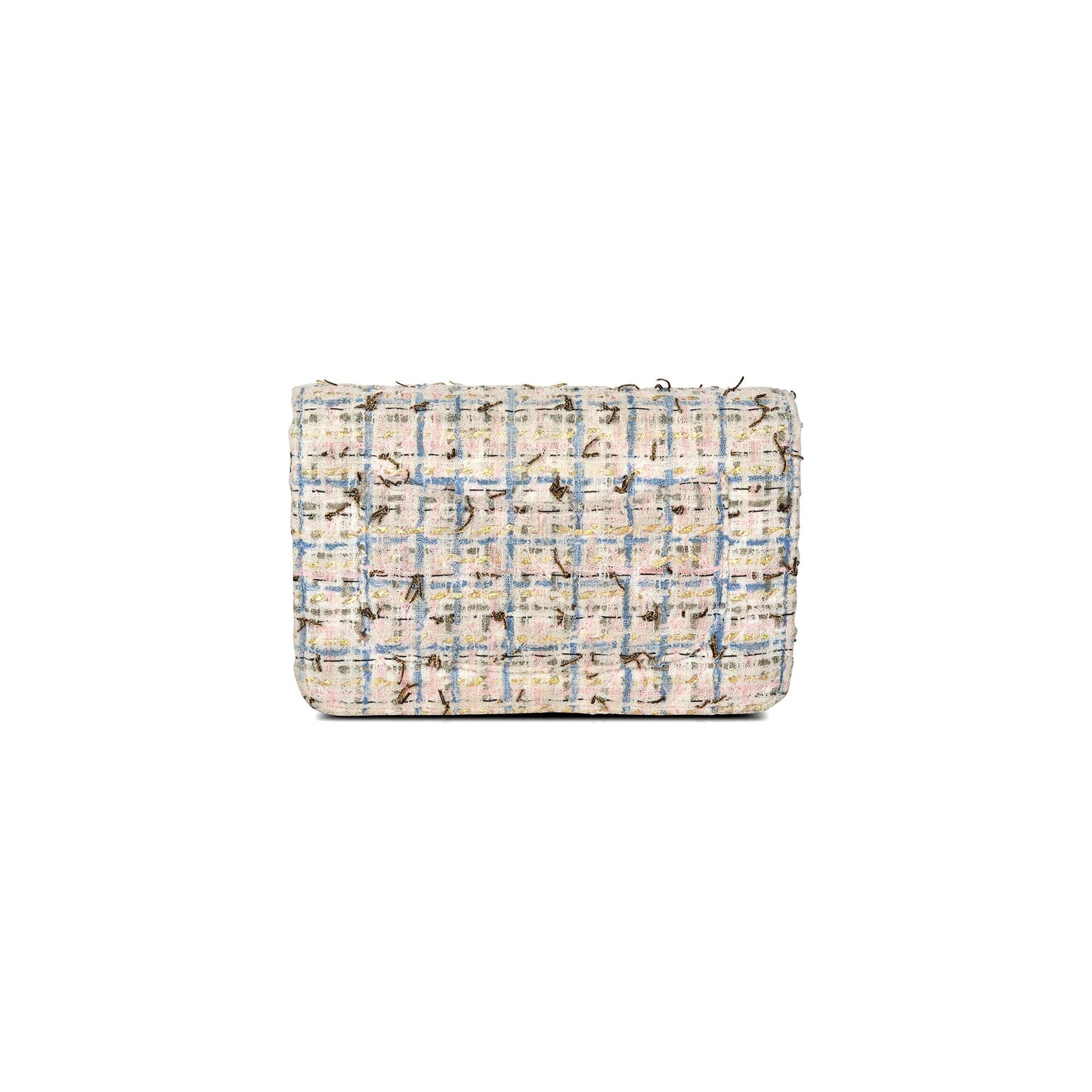 Chanel Tweed Quilted Classic Charms Wallet on Chain