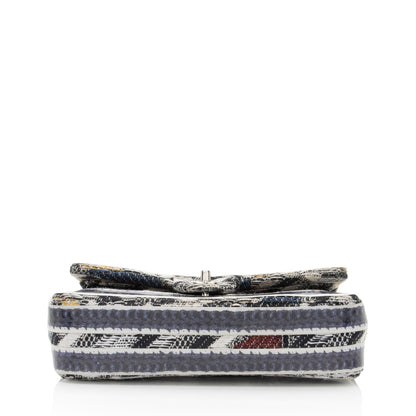 Chanel Tweed Silicone Medium Double Flap Bag