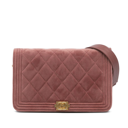 Chanel Velvet Boy Wallet On Chain