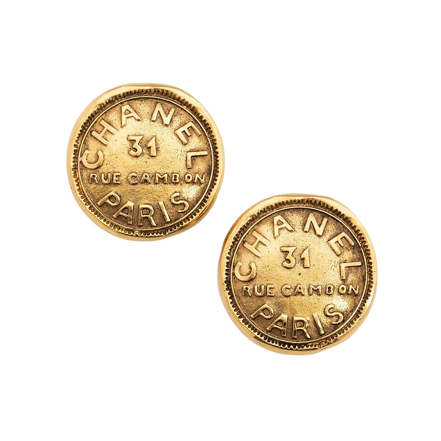 Chanel Vintage 31 Rue Coin Clip On Earrings