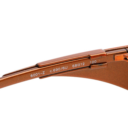 Chanel Vintage 6001-Z Brown Rimless Shield Sunglasses