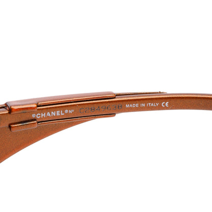 Chanel Vintage 6001-Z Brown Rimless Shield Sunglasses
