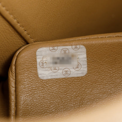 Chanel Vintage Beige Caviar Leather Medium Diana Flap Bag