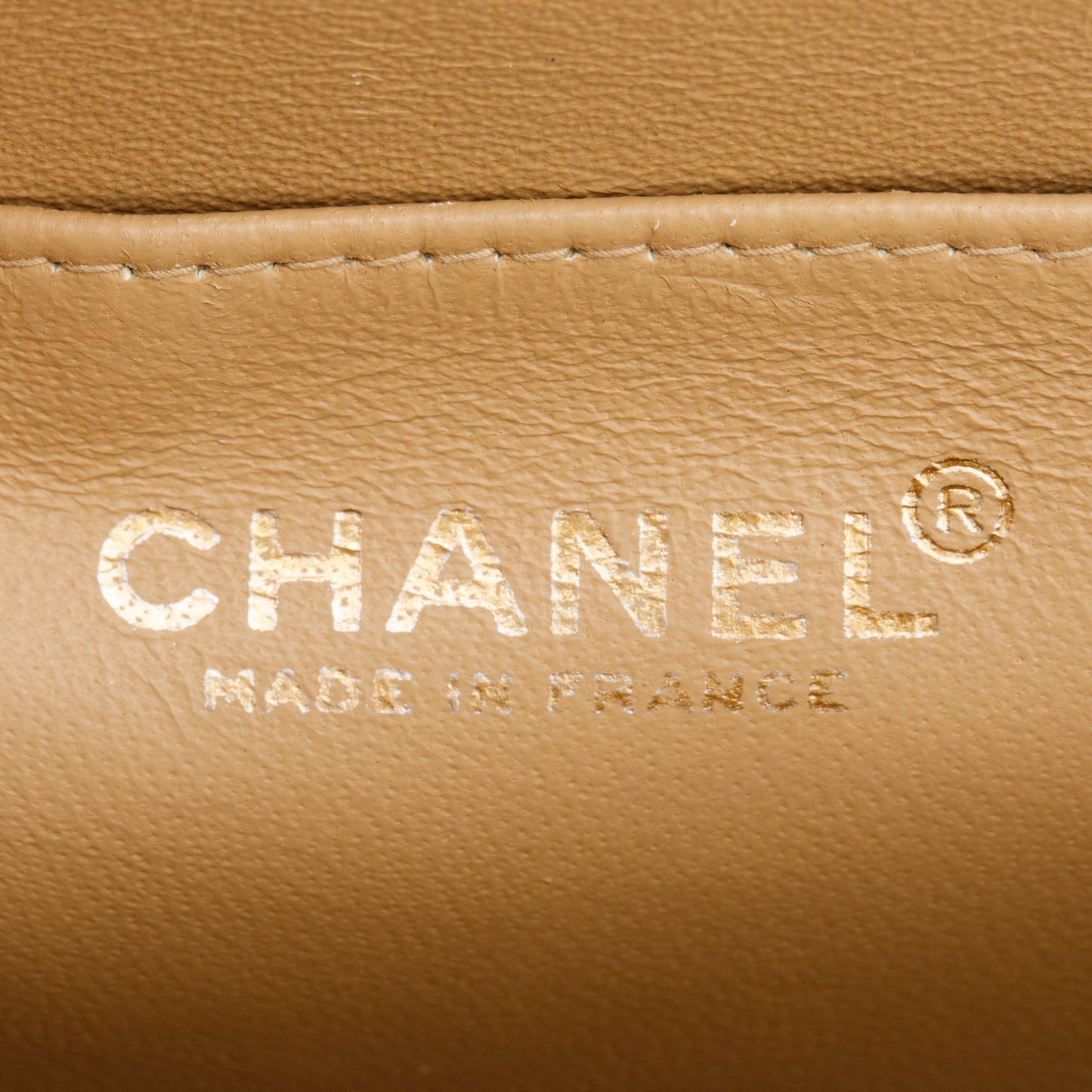 Chanel Vintage Beige Caviar Square Classic Jumbo Single Flap Bag