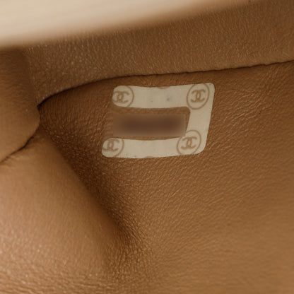 Chanel Vintage Beige Lambskin Leather Medium Diana Flap Bag