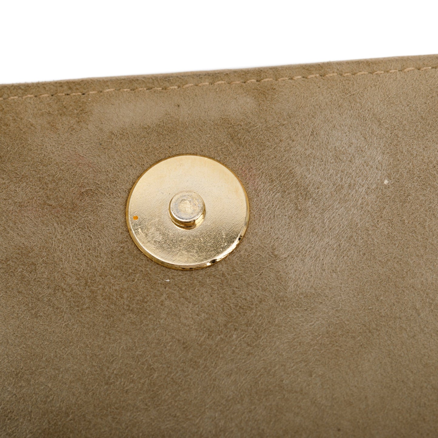 Chanel Vintage Beige Suede Timeless Tassel Wallet on Chain