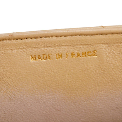 Chanel Vintage Beige Wave Quilted Lambskin Leather Small Flap Bag