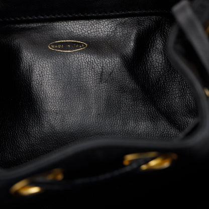 Chanel Vintage Black Calfskin Mini Bucket Bag