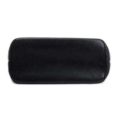 Chanel Vintage Black Caviar Leather Medallion Tote