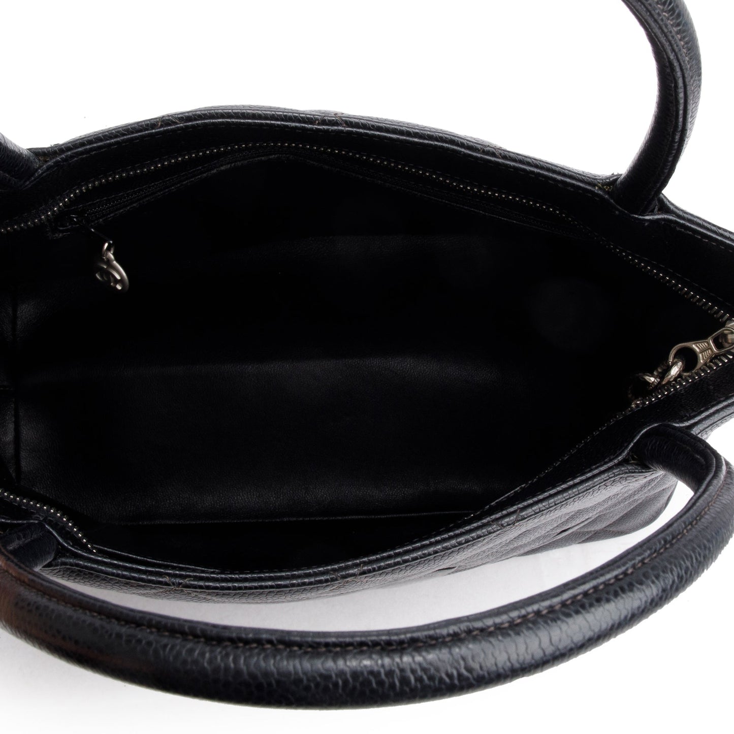 Chanel Vintage Black Caviar Leather Medallion Tote