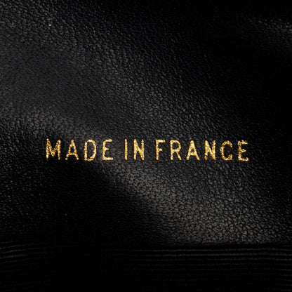 Chanel Vintage Black Caviar Long French Wallet