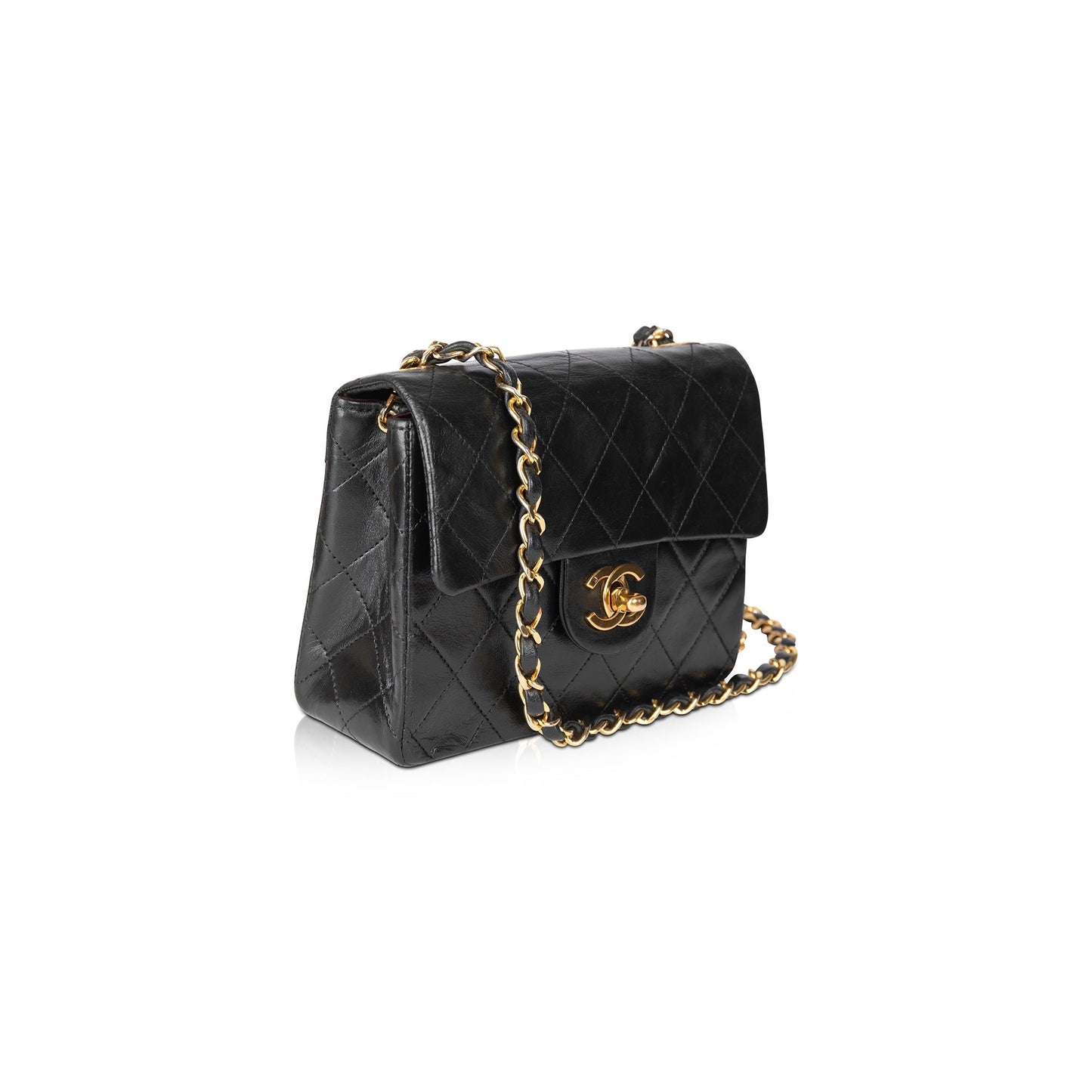 Chanel Vintage Black Classic Mini Square Flap Bag