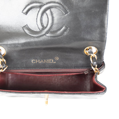 Chanel Vintage Black Classic Mini Square Flap Bag