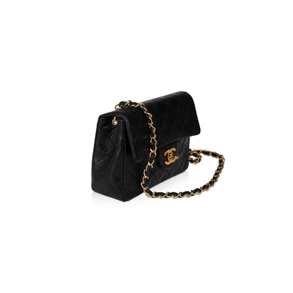 Chanel Vintage Black Classic Mini Square Flap Bag