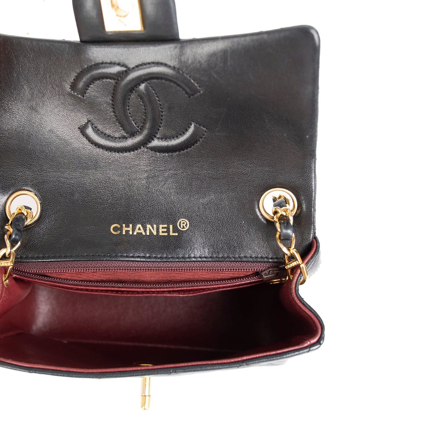 Chanel Vintage Black Classic Mini Square Flap Bag