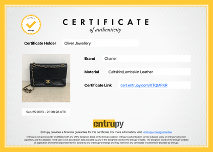 Chanel Vintage Black Lambskin Classic Medium Double Flap Bag