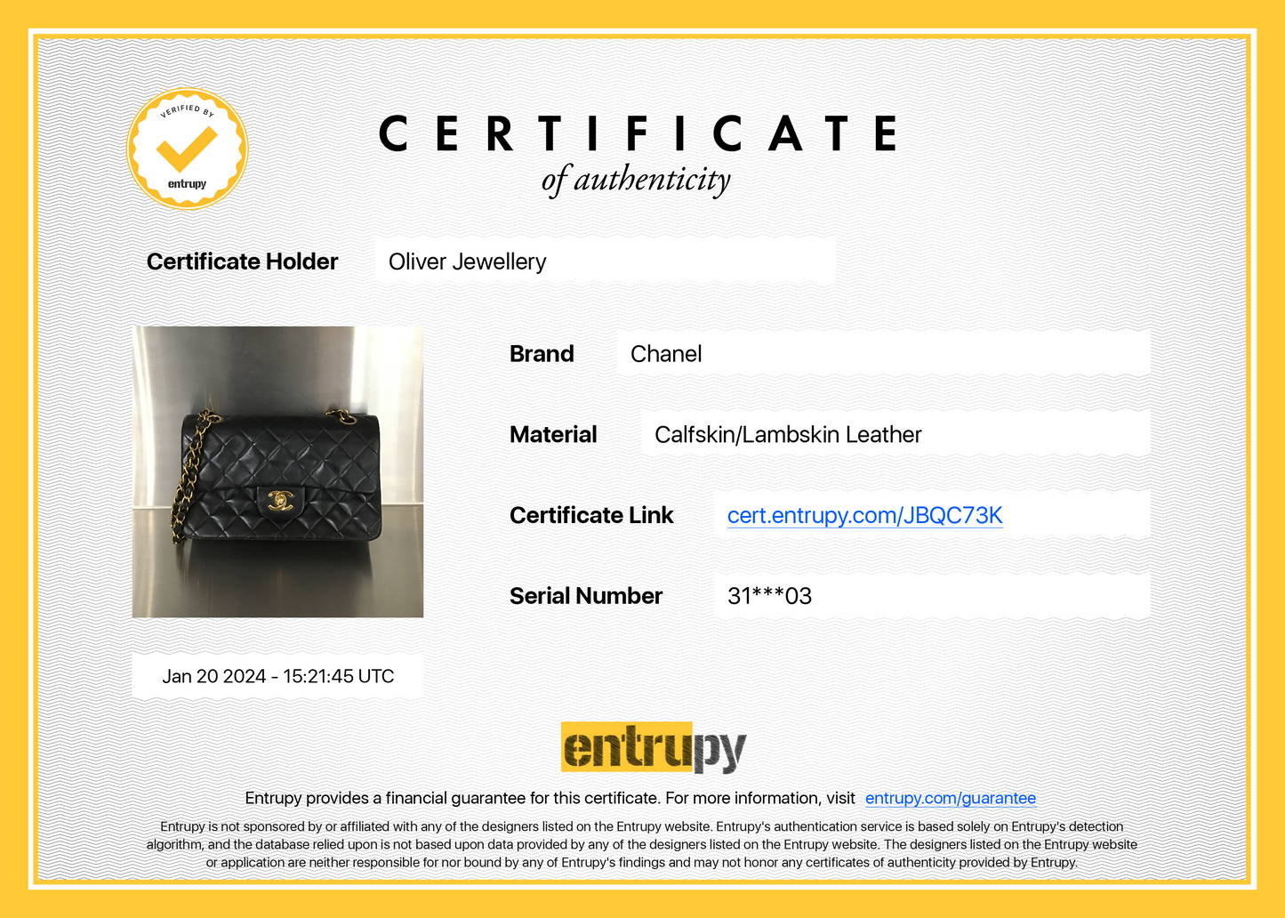 Chanel Vintage Black Lambskin Classic Small Double Flap Bag