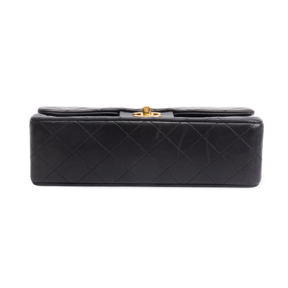 Chanel Vintage Black Lambskin Classic Small Double Flap Bag