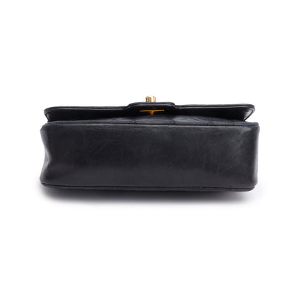 Chanel Vintage Black Lambskin Leather Mini Diana Bijoux Flap Bag