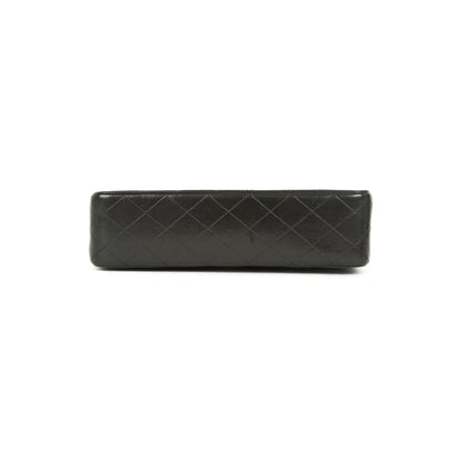 Chanel Vintage Black Lambskin Medium Classic Double Flap Bag
