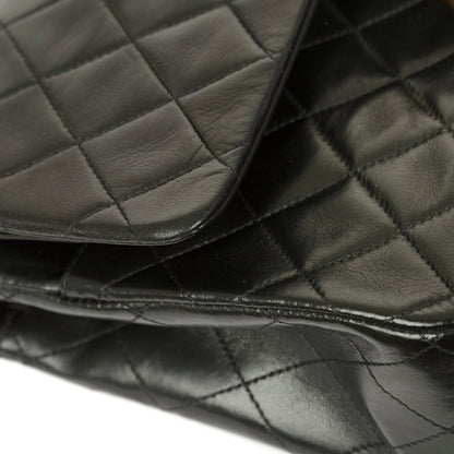 Chanel Vintage Black Lambskin Medium Classic Double Flap Bag