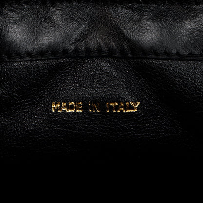 Chanel Vintage Black Lambskin Mini Bucket Crossbody Bag
