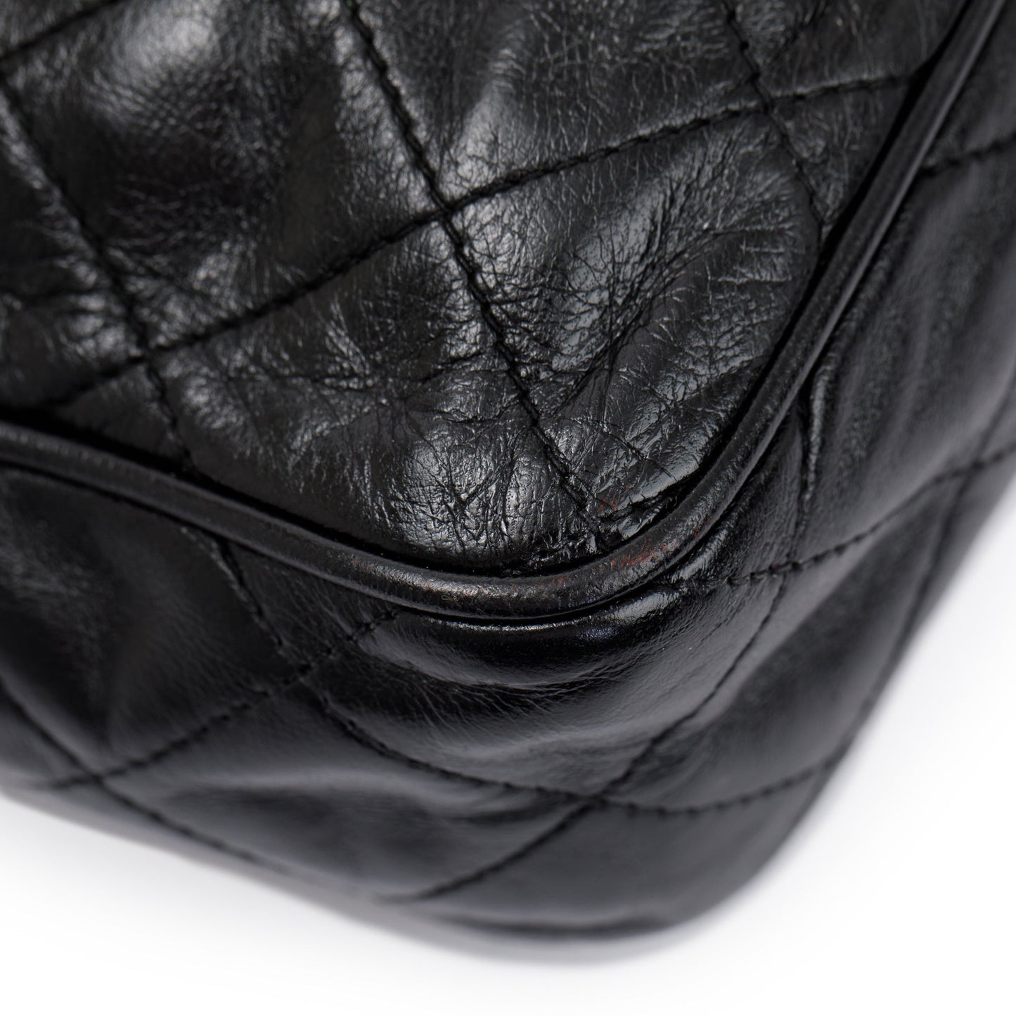 Chanel Vintage Black Quilted Calfskin Leather CC Tassel Camera Bag