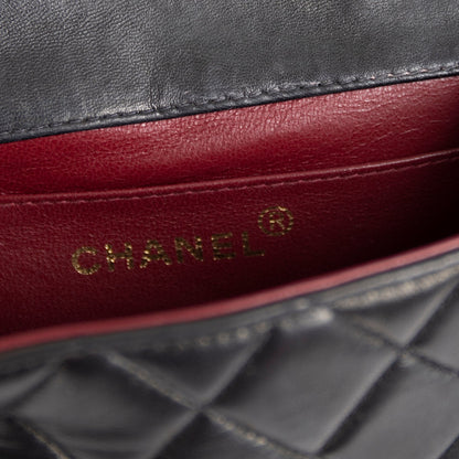 Chanel Vintage Black Quilted Lambskin Kelly Flap Bag Set