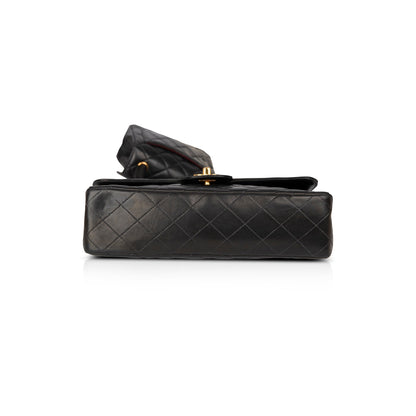 Chanel Vintage Black Quilted Lambskin Kelly Flap Bag Set