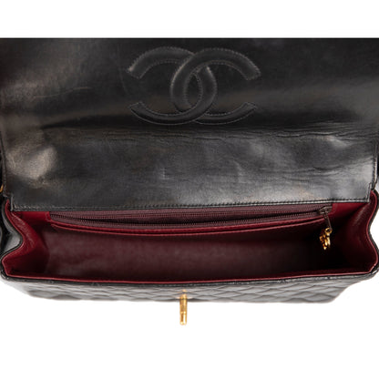 Chanel Vintage Black Quilted Lambskin Kelly Flap Bag Set