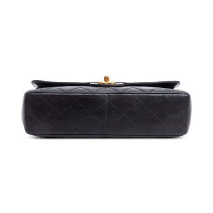Chanel Vintage Black Quilted Lambskin Leather Medium CC Chain Flap Bag