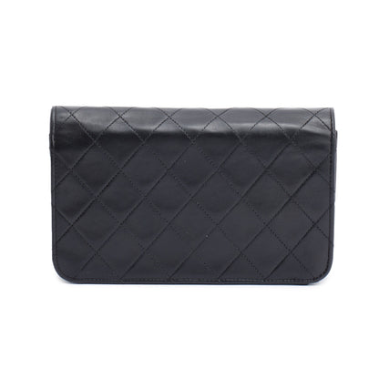 Chanel Vintage Black Quilted Lambskin Leather Mini CC Full Flap Bag