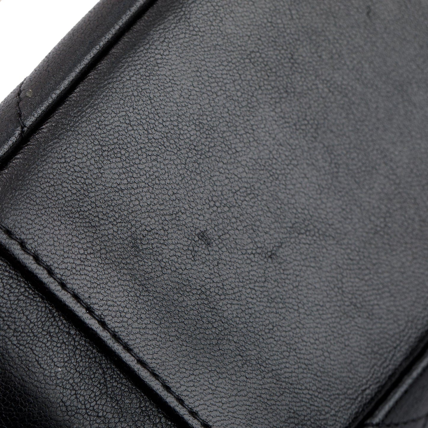 Chanel Vintage Black Quilted Lambskin Leather Vintage CC ID Bracelet Handle Bag