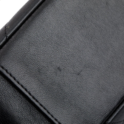 Chanel Vintage Black Quilted Lambskin Leather Vintage CC ID Bracelet Handle Bag