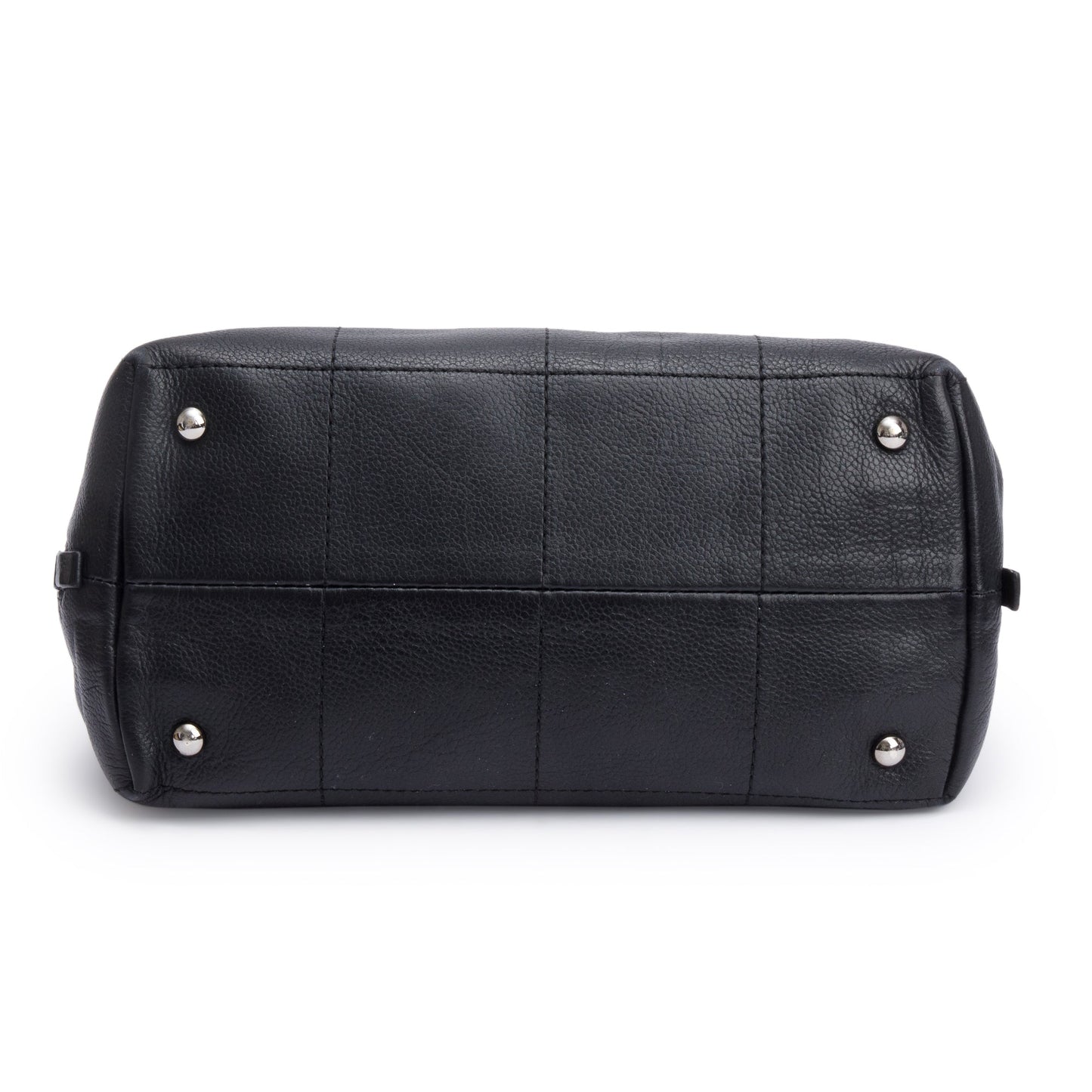 Chanel Vintage Black Square Quilted Leather CC Logo Boston Bag