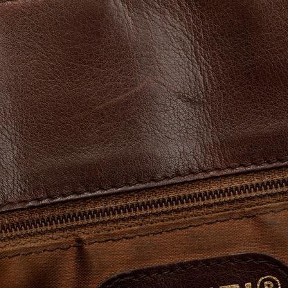 Chanel Vintage Brown Quilted Lambskin Leather Tote