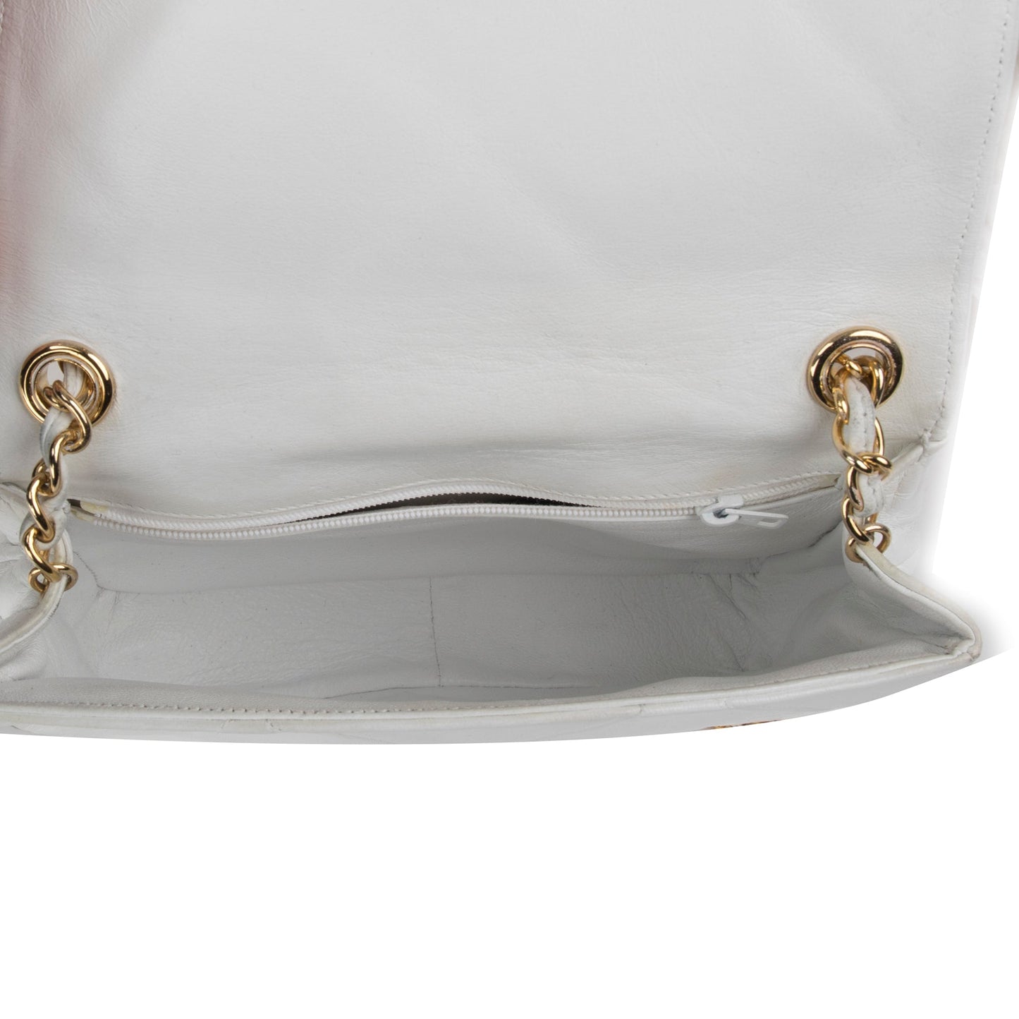 Chanel Vintage CC Lambskin Leather Crossbody Flap Bag