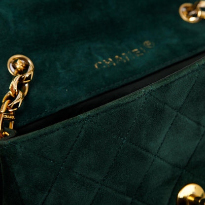 Chanel Vintage CC Suede Bijoux Chain Flap Bag