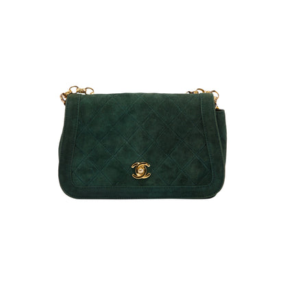 Chanel Vintage CC Suede Bijoux Chain Flap Bag