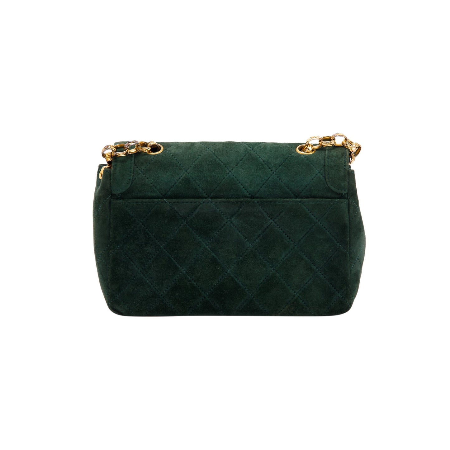 Chanel Vintage CC Suede Bijoux Chain Flap Bag